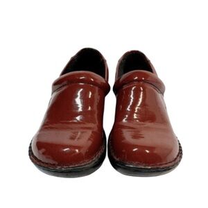 BOC  Shiny Red Leather clog